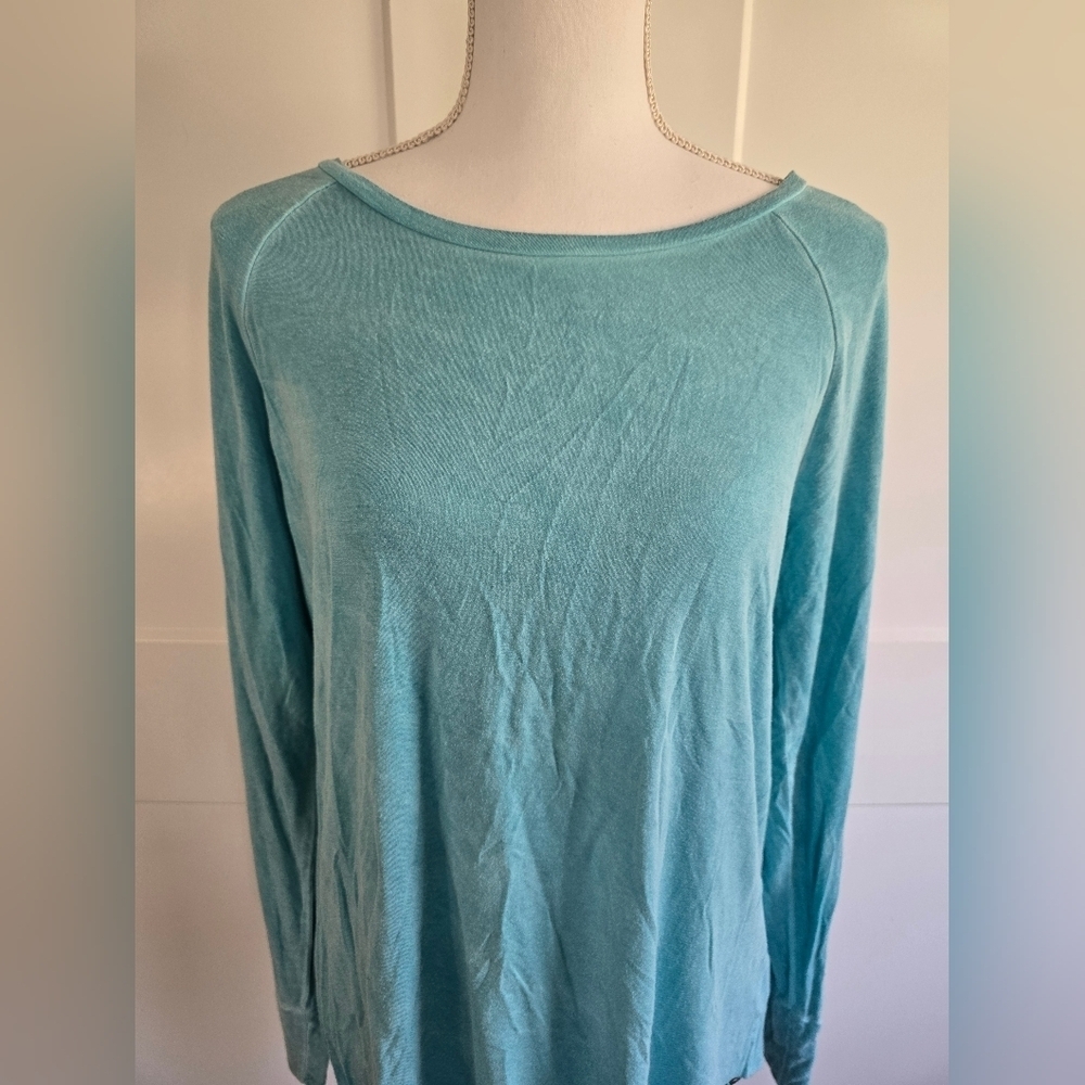 American Eagle Women's Blue Long Sleeve Top - Picture 3 of 5